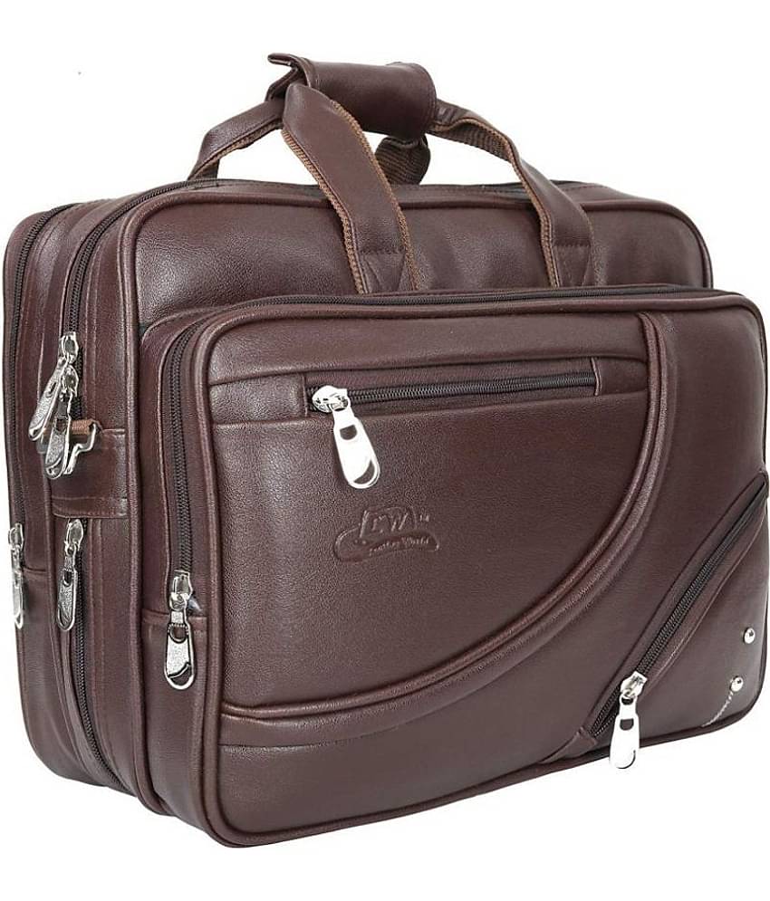 Leather World - Brown Leather Office Bag