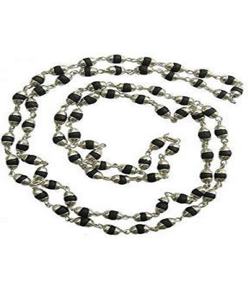 Black Tulsi Silver Natural Certified Mala