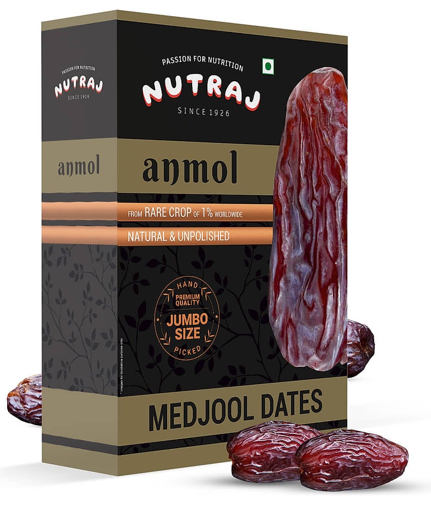 Nutraj Anmol Medjool Dates 500g, Dry Fruit Khajur 500g)