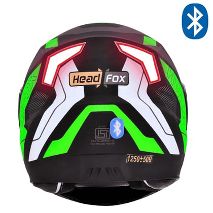N2 Air Road Matt Green Smart Bluetooth Flip-up Double Visor Helmet M-58