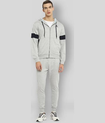 OFF LIMITS - Light Grey Cotton Blend Regular Fit Solid Men's Sports Tracksuit ( Pack of 1 )