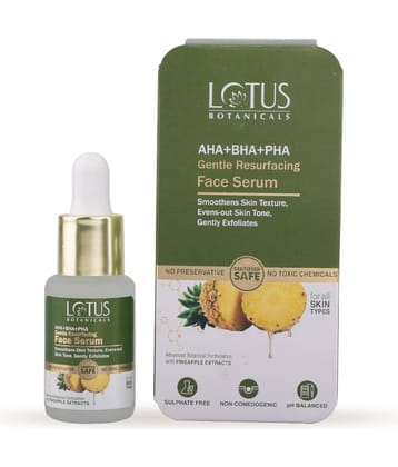 Lotus Botanicals AHA+BHA+PHA & Pineapple Gentle Resurfacing Face Serum 14ml
