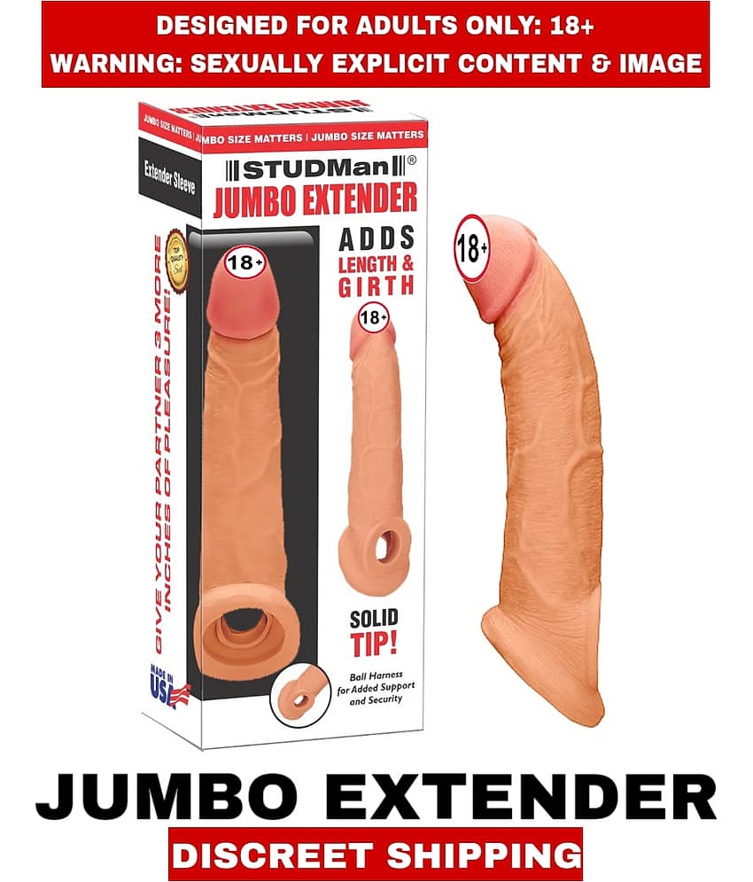 Premium Realistic Real Feel Jumbo Extenders Pure Silicon Satisfier Penis Enlargement Extenders For Men