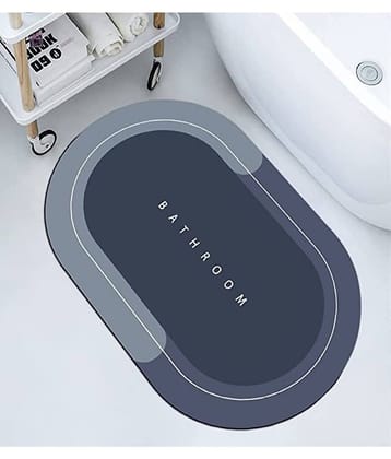 mahek accessories Anti-skid Rubber Bath Mat 40x60 cm ( Pack of 1 ) - Blue
