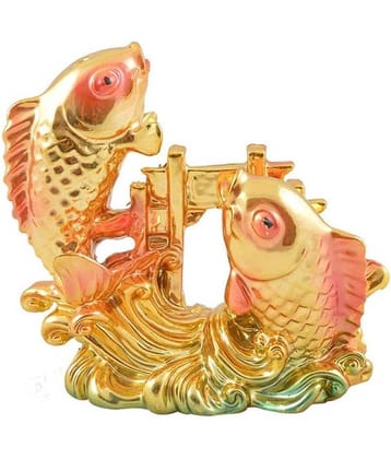 Varanasi Enterprises Golden Vastu Feng Shui Colorful Fish For Good Luck and Prosperity