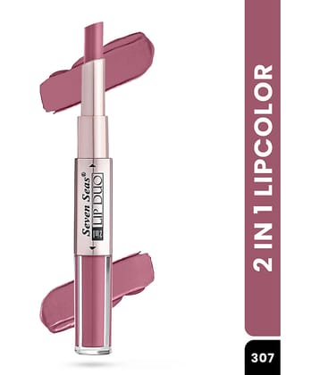 Seven Seas 2in1 Full Coverage Comfortable Lipstick + Liquid Lipstick (Medium Carmine)