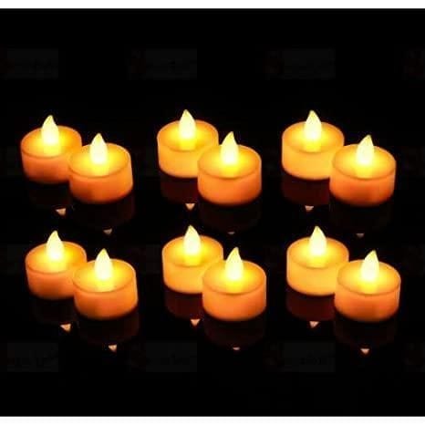 Flameless LED Tea Lights - Battery Operated Realistic Candles Pack of 24