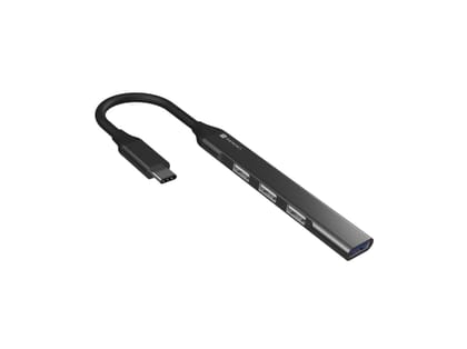 Portronics Mport 31C USB C Hub Dock (4-in-1), Type C Multiport Adapter with 1 x USB 3.0 & 3 x USB 2.0 Ports, up to 5 Gbps High Speed Data Transfer for Laptop, MacBook, PC