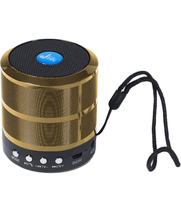 jhn JHN-887 5 W Bluetooth Speaker Bluetooth v5.0 with USB,SD card Slot Playback Time 4 hrs Gold