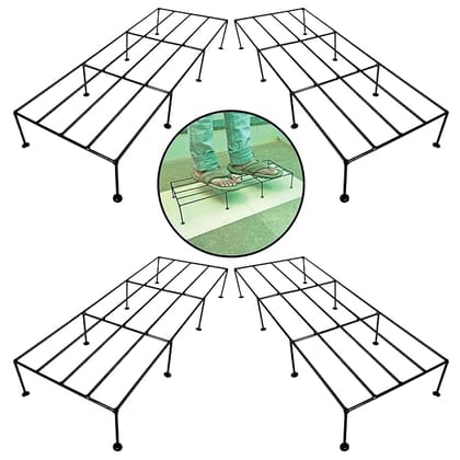 SUSHILA AGROFERT Balcony Plant Stands Set of 4 Decorative Powder Coated Outdoor Metal Plant Stands