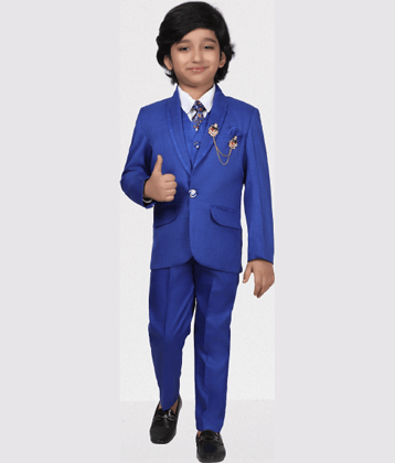 DKGF Fashion Boys Polyester Suit ( Pack of 1 , Brown )
