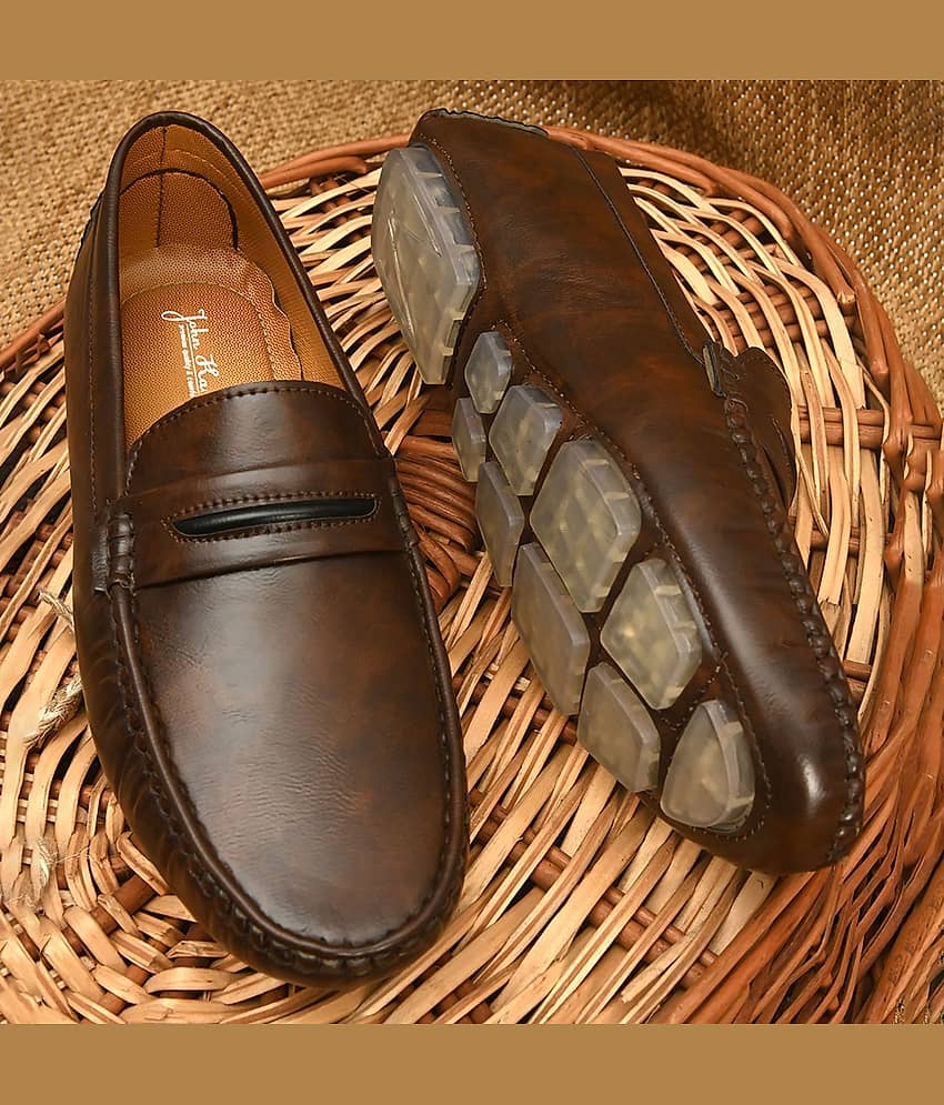 John Karsun - Brown Men's Slip on loafers