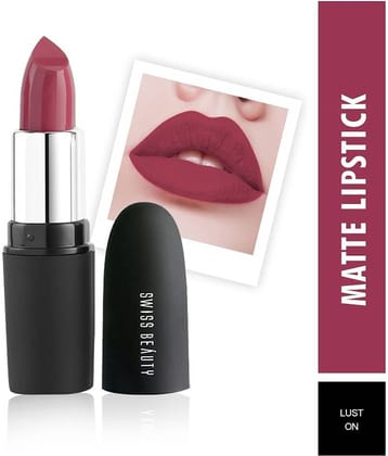 Swiss Beauty Matte Lipstick (Velvet Maroon), 3.8gm