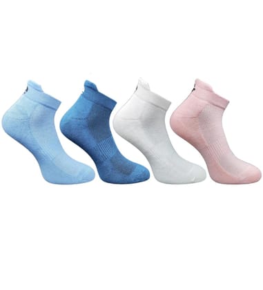 4_Pair Set Unisex Casual Cotton Printed Ankle Length Socks (Multicolor)-PID63462 4_Pair Set Unisex Casual Cotton Printed Ankle Length Socks (Multicolor)-PID63462