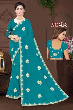 NC MOR Woven Design Sarees
