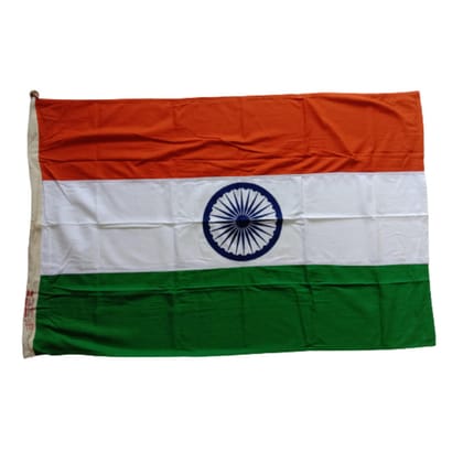 Hindustan Bharat India National Flag - Indepence Day - Made of KHADI - 52 x 36 Inches - BIS approved (2602)