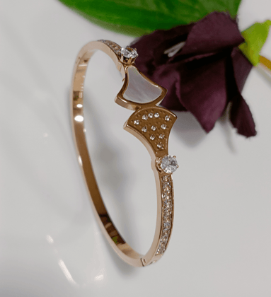 Stainless Steel Rosegold/Silver Plated Bulgari Diva Kada- STKD 3046