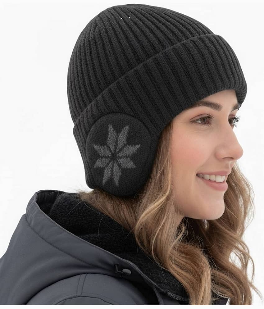 Infispace Gray Woollen Women's Hat ( Pack of 1 )