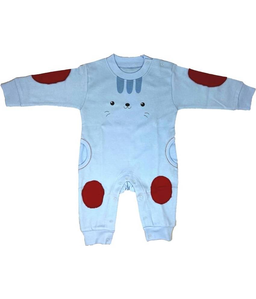 KABOOS Pack of 1 Baby Boys Cotton Blend Bodysuit ( Sky Blue )
