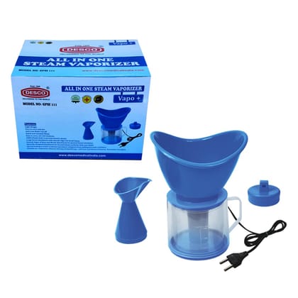 Desco Pack Of 1 Face, Nose And Cough Steamer 3 In 1 Plastic Steam Vaporizer, Nozzle Inhaler, Facial Sauna, And Facial Steamer Machine For All