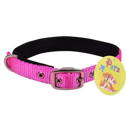 Petz Pure Nylon Padded Collar 1.25 inch Pink 25mm