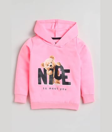 Lazy Shark Girls Pink Printed Sweatshirts