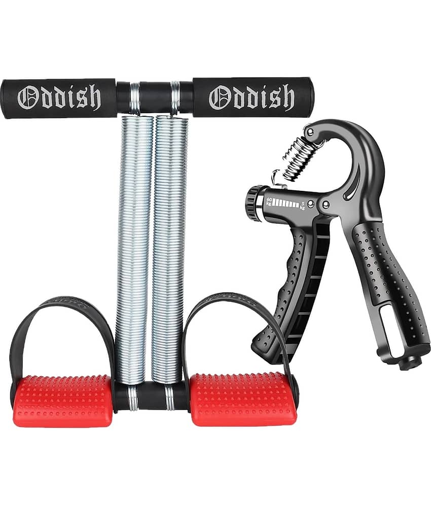 Oddish; Way To Fitness Tummy Trimmer Double Spring With Counter Hand Grip Combo Pack For Men & Women - Ab Exercise Equipement, Abdominal Workout For Home & Gym Use - Stomach, Abs, Belly Exercise