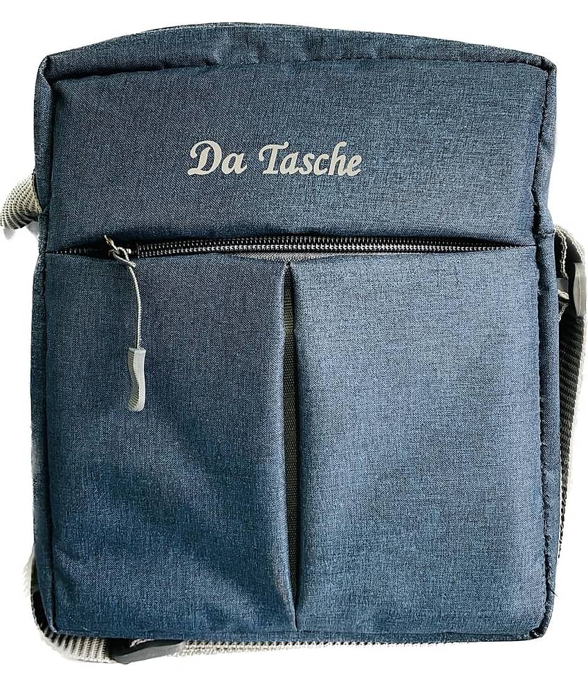 Da Tasche - Blue Solid Messenger Bag
