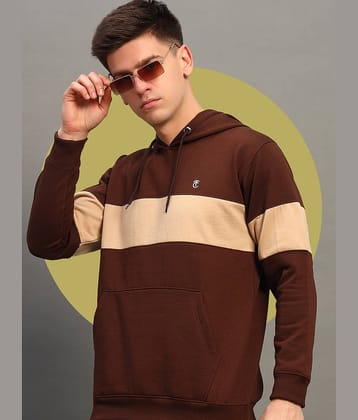 THE CASUALS Cotton Blend Hooded Men's Sweatshirt - Brown ( Pack of 1 )