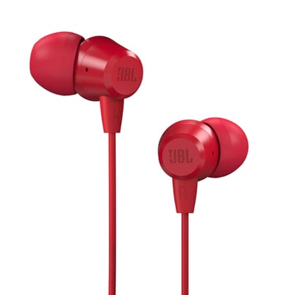 JBL T50HI in-Ear Wired Earphone with Noise Isolation Mic- Red