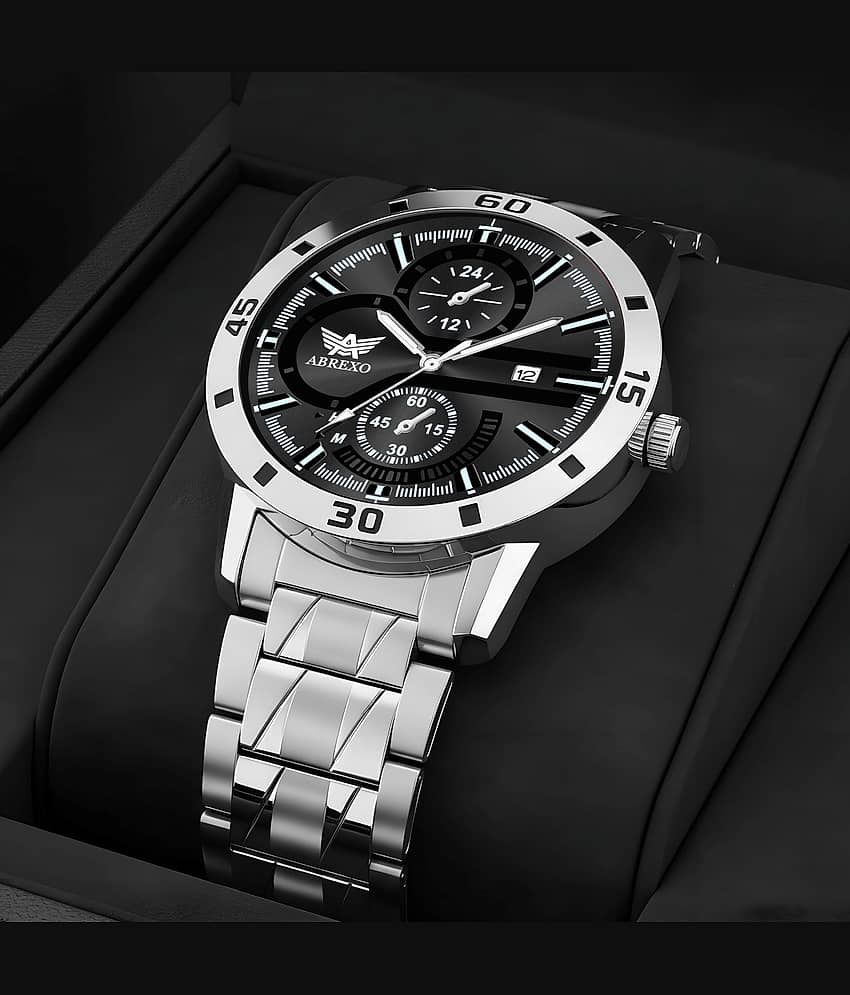 Abrexo Silver Stainless Steel Analog Men's Watch