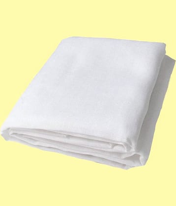 Makhanchor - White Linen Men's Unstitched Shirt Piece ( Pack of 1 )