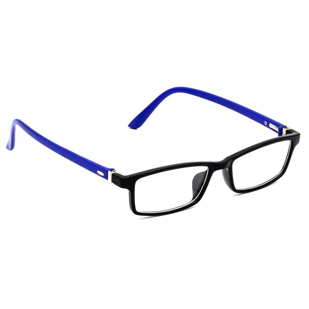 Hrinkar Plastic Full Rim Rectangle Designer frames Men & Women - HFRM-BK-BU-12