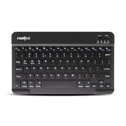 FRONTECH Ultra-Slim Wireless Mini Bluetooth Keyboard with 78 Keys, Rechargeable Battery,