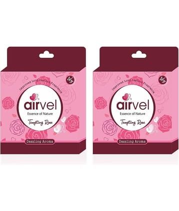 Airvel Bathroom Air Freshener Blocks Rose Fragrance for Home & Office Use 75g ( Pack of 2 )