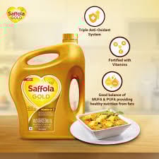 Saffola Gold Power Of 3 Multi-Source Edible Oil 5 LITRE