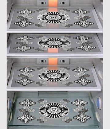 PVC Floral Fridge Mats ( 43 x 29 ) Pack of 4 - Multicolor