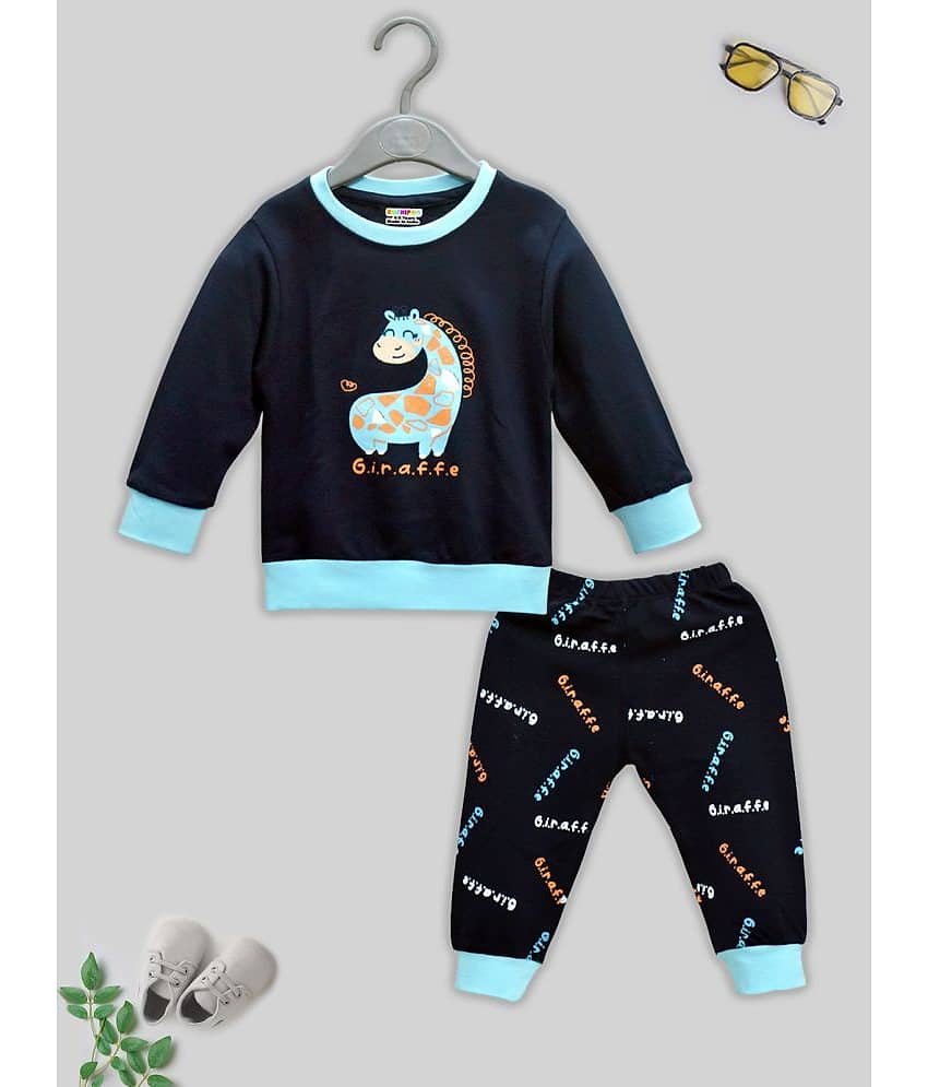 Kuchipoo Pack of 1 Baby Boys Cotton Blend Sweatshirts & Trouser ( Multicolor1 )