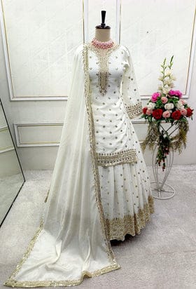 Beautiful Top-Lehenga And Dupatta With Embroidery Sequence Work