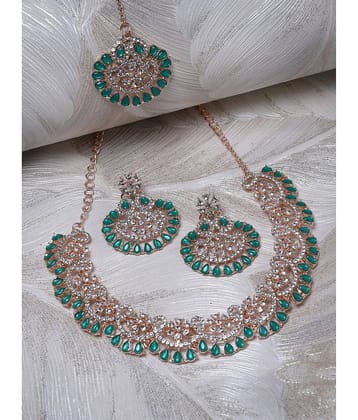 Sukkhi Green Alloy Necklace Set ( Pack of 1 )