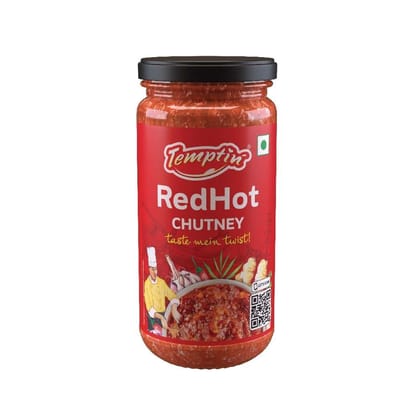 Temptin Redhot Chutney Bottle, 250 gm