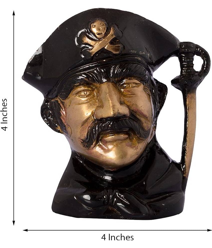 eCraftIndia Brass Antique Finish Pirates Handcarved Penstand