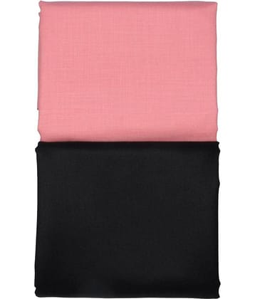 KUNDAN SULZ GWALIOR Pink Linen Unstitched Shirts & Trousers ( 1 Pant & 1 Shirt Piece )