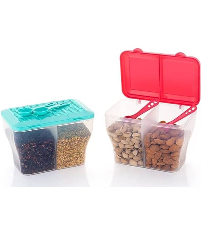 Analog Kitchenware Dal/Masala/Vegetable Plastic Multicolor Multi-Purpose Container ( Set of 2 )