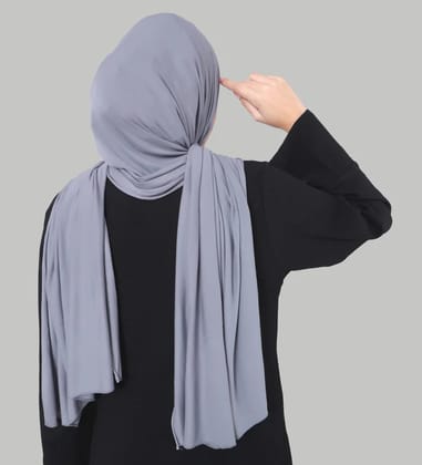 Premium Jersey Hijab - Silver Grey