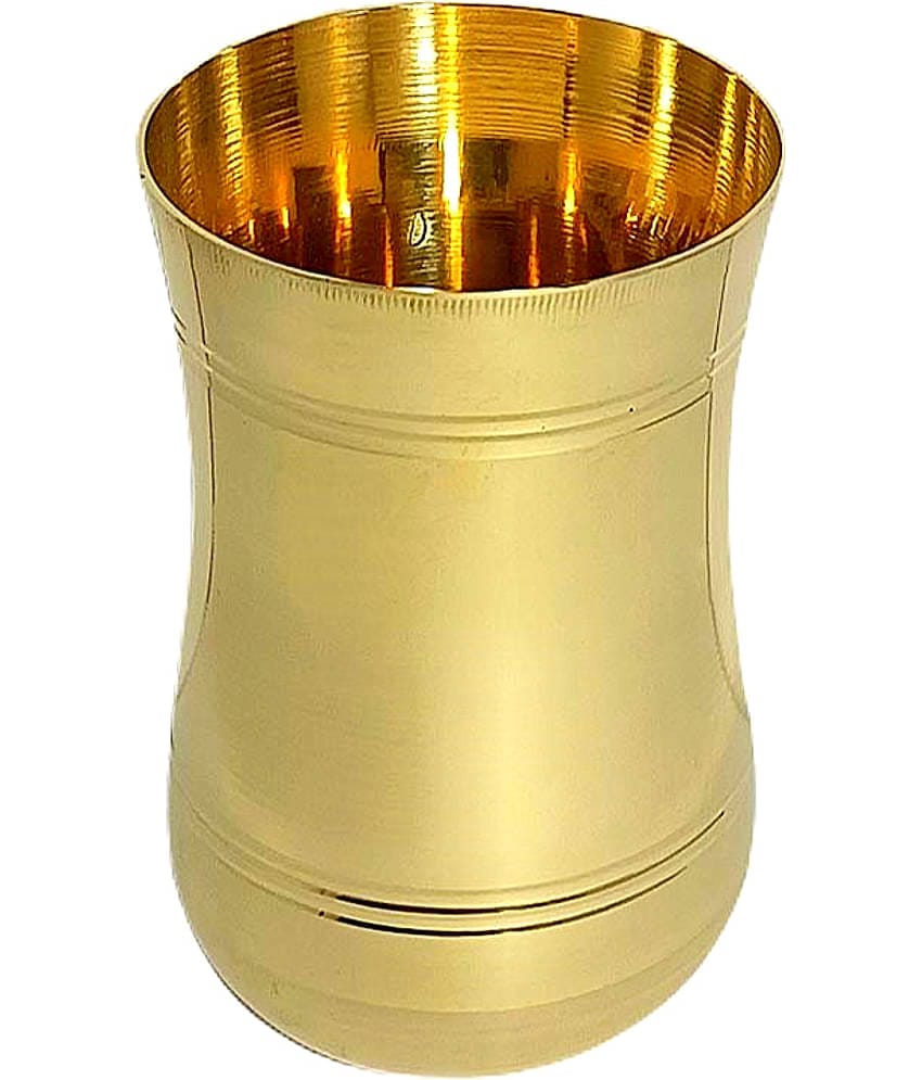 A & H ENTERPRISES - Brass Glasses 300 ml ( Pack of 1 )