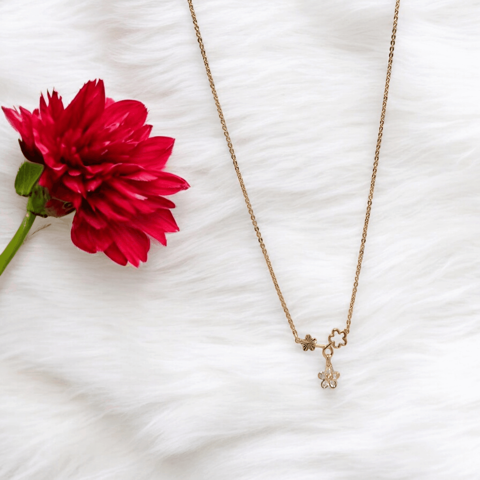 Necklace with Flower Charm