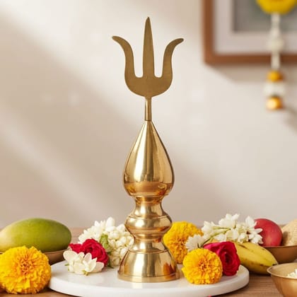 Brass Kalash Trishul No. 5 (ZMAS394 E)