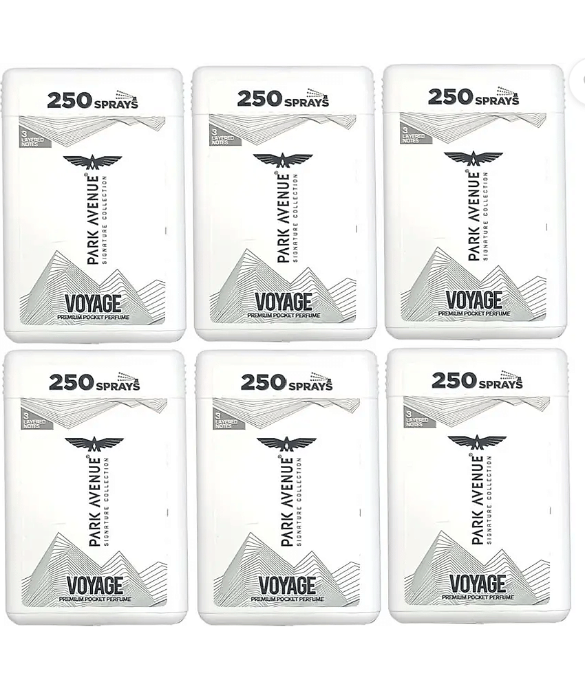 Park Avenue Deodorant Spray & Pocket Perfume Woody Medium -Fragrance For Unisex ( Pack of 6 )