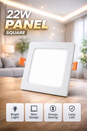 SPARKWORLD 22W Square LED Panel Light (White Light) | Recessed Ceiling Light for POP/False Ceilings SPARKWORLD 22W Square LED Panel Light (White Light) | Recessed Ceiling Light for POP/False Ceilings